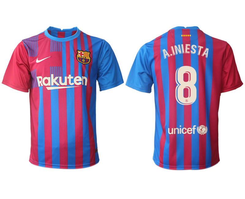 Men 2021-2022 Club Barcelona home aaa version red #8 Nike Soccer Jerseys1